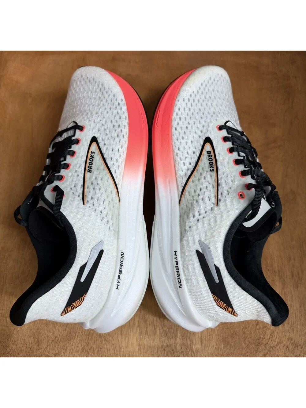 Brooks Hyperion Shoes Mens 11.5 D White Fiery Coral Running Sneakers 1104071D497